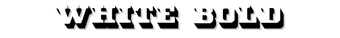 White Bold font